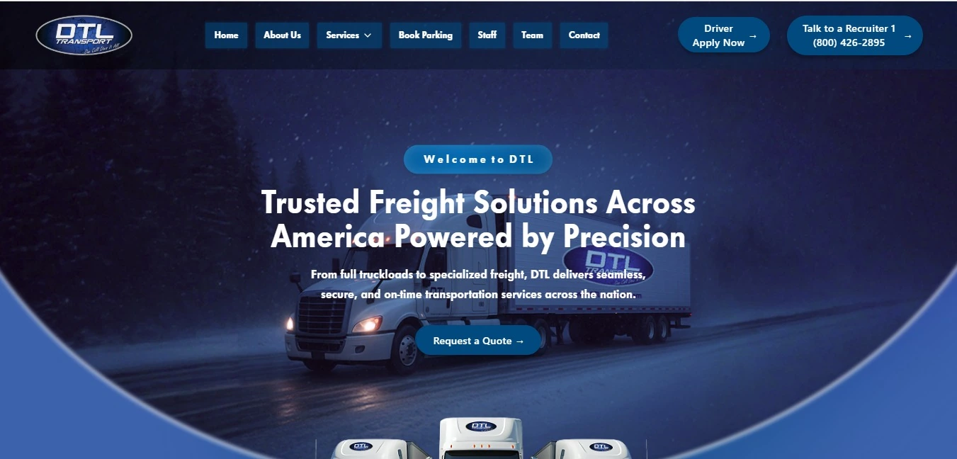 DTL Transport website preview 1